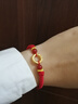中國黃金（CHINA GOLD）黃金手鏈女足金平安扣轉(zhuǎn)運珠手鏈情侶手繩告白七夕情人節(jié)生日禮物 【京速達】祥云金箍平安扣手鏈-B款 約0.3g 曬單實拍圖