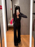 衣然呈品高腰顯瘦休閑牛仔褲女春秋小個(gè)子時(shí)尚寬松百搭個(gè)性微喇休閑褲子女 深藍色【常規】 M 【建議90-110斤】 曬單實(shí)拍圖