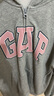 GAP男女裝春秋字母logo美式連帽衛衣情侶裝運動(dòng)外套611720 曬單實(shí)拍圖