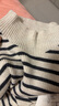百圖betu女裝冬季新款毛衣半高領(lǐng)氣質(zhì)條紋百搭打底毛衣2410T28 灰條紋 L 曬單實(shí)拍圖