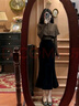拉夏貝爾（La Chapelle）針織連衣裙女裝2025年秋冬季新款韓版套裝兩件小個(gè)子打底裙子女冬 套裝 M 曬單實(shí)拍圖