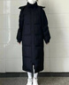 坦博爾羽絨服女長款時(shí)尚休閑百搭保暖加厚連帽面包服530836Z 黑色 165  曬單實(shí)拍圖