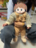 優(yōu)奇嬰幼兒背帶假兩件連體衣衣服寶寶超萌外出服爬服秋冬裝款保暖 曬單實(shí)拍圖
