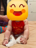 韓貝蓓 嬰兒肚兜 純棉新生兒寶寶內衣連腳護肚兒童肚圍防著(zhù)涼 AF018 2條裝(歲歲平安)中號 曬單實(shí)拍圖