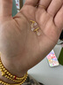 明牌珠寶七夕禮物   足金極簡個性豎條黃金耳釘耳飾AFH0026工費50 足金 約0.94克 曬單實拍圖