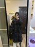 紅袖高品質(zhì)鵝絨羽絨服冬季2024新款女裝切格直身雙拉鏈立領(lǐng)連帽外套 黑050 XS 曬單實(shí)拍圖