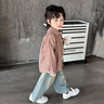 鄰家米其兒童牛仔套裝男童裝春裝三件套2025新款帥氣寶寶男孩春季小孩衣服 XT6668（襯衫+打底衫+褲）-紅色 120 碼/身高110-120cm（5-6歲） 曬單實(shí)拍圖