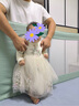 巴拉巴拉童裝女童連衣裙兒童公主裙秋冬小童甜美精致繡花網(wǎng)紗裙潮 白色調(diào)00311 90cm 曬單實(shí)拍圖