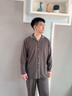 莫代爾男士睡衣男棉質(zhì)春秋開衫長袖寬松四季可外穿家居服套裝 曬單實拍圖