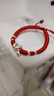 新蛇年本命年999足銀十二生肖紅繩手鏈編織純銀男女轉運寶寶禮物 新款福運蛇 999足銀 寶寶兒童款【可調節】 曬單實(shí)拍圖