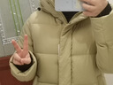 雪中飛女士羽絨服長款冬季加厚過膝保暖美拉德連帽休閑百搭潮流羽絨外套 流星黃 L (165) 曬單實拍圖
