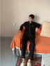 雅鹿100%純棉睡衣男長(zhǎng)袖全棉套裝夏季男士純棉外穿青中年春秋款家居服 NSJYI-純棉男~3076 XL (120-140斤) 曬單實(shí)拍圖