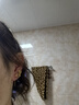 匠蘊黃金耳釘女足金999實心方塊吊墜耳線簡約韓版耳環(huán)送女友禮物 一對2cm耳線 克重約0.84克 曬單實拍圖