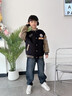 漢唐貝貝兒童裝男童春裝棒球服外套2025春秋冬款新款春季男孩大童夾棉衣服 黑色【春秋款】 140 (建議125-135cm 7-8周歲） 曬單實(shí)拍圖