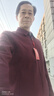 皮爾卡丹品牌男裝店羊毛夾克男中老年翻領(lǐng)毛料外套商務(wù)休閑上衣服純色茄克 (2263款)酒紅色 XL 180碼-適合體重145-160斤 曬單實拍圖