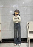 妙奕嘉牛仔褲女2024新款褲子女士秋冬季女褲高腰微喇牛仔褲喇叭褲小個子 復(fù)古高腰鉚釘微喇叭褲 L 【建議105-115斤】 曬單實(shí)拍圖