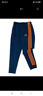 阿迪達斯 （adidas）兒童裝褲子秋季戶(hù)外休閑運動(dòng)褲防風(fēng)束腳褲  藍/橘 116 曬單實(shí)拍圖