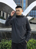 SATCHI沙池男裝春季新款單茄克2025春新款云朵超柔時(shí)尚通勤連帽夾克外套 灰綠 L 50 曬單實(shí)拍圖