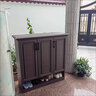 全球行鋁合金鞋柜新中式家用門(mén)口胡桃色戶(hù)外陽(yáng)臺防水防曬儲物柜可定制 咖啡色【加厚升級鋁板】 長(cháng)100*寬36*高100cm三門(mén) 曬單實(shí)拍圖