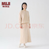 無印良品（MUJI）女式 圓領(lǐng)毛衣 長袖針織衫 打底衫 秋冬內(nèi)搭洋氣 BA05CC3A 奶油色 M 160/84A 曬單實拍圖