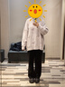 森馬[商場同款]毛衣女圓領oversize溫柔2024冬季新款小狗毛衫軟糯 紫色調00377 165/88A/L 曬單實拍圖