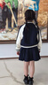 英氏 YEEHOO女童外套兒童棒球服春秋季學(xué)院風(fēng)時尚中大童裝休閑上衣春裝新款 學(xué)院百褶外套-深藍(lán) 150 曬單實(shí)拍圖