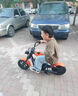 青摩兒童電動摩托車小孩騎的兩2輪電瓶車迷你代步車小電摩小電驢新款 標(biāo)準(zhǔn)款黑色+3檔位+藍(lán)牙+音效 200w+24v鉛酸+續(xù)航16里+極速15邁 曬單實拍圖
