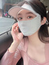 Charm Kendo口罩女帽檐臉基尼防曬面罩冰絲全臉遮陽透氣口罩夏季防紫外線 冰川灰【時尚百搭遮陽可洗】 曬單實拍圖