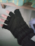 途尊手套男冬季露手指初中學(xué)生自行車(chē)騎行情侶毛線(xiàn)半截翻蓋男生冬保暖 黑色小鹿【半指翻蓋手套】 曬單實(shí)拍圖