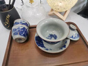 葉余景德鎮(zhèn)手工山水千里江山陶瓷蓋碗套裝青花三才茶碗茶杯子單個(gè)防燙 老陶泥蓋碗千里江山簡(jiǎn)裝 曬單實(shí)拍圖