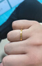 夢(mèng)金園 黃金戒指碎碎冰戒指足金5G送女友禮物情侶對戒 曬單實(shí)拍圖