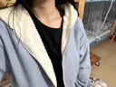 莫代爾羊羔絨外套女2025秋冬季新款加絨加厚時(shí)尚兩面穿羊羔毛學(xué)生棉衣 藍色 (雙面穿) 加絨 L 100-115斤 曬單實(shí)拍圖