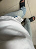 真維斯（Jeanswest）美式高街牛仔褲男新款休閑寬松直筒男生闊腿褲男款淺色男士褲子 DY15淺藍(lán) M 曬單實(shí)拍圖