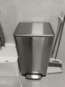 金柯 不銹鋼茶渣桶大號 商用茶水桶干濕分離 茶葉渣垃圾桶 敞口腳踏帶蓋辦公室茶水間客房分類(lèi)桶 30升砂銀鋼F30J 曬單實(shí)拍圖