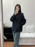 TOMMY HILFIGER【輕舒適】25新款春夏女防潑水輕薄休閑連帽風(fēng)衣款?yuàn)A克03979 藏青色DW5 XS （推薦：80-100斤） 曬單實(shí)拍圖