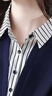 皮爾卡丹（pierre cardin）24年新款時(shí)尚假兩件長(cháng)袖襯衫女春秋季新款洋氣大尺碼上衣外穿襯衫 藏青色 【面料】 L 建議100-115斤 曬單實(shí)拍圖