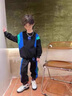 G.DUCKKIDS男童套裝春秋季2025新款兒童衣服男孩衛(wèi)衣褲子休閑中大童運(yùn)動(dòng)服潮 黑色 120 適合110-120cm年齡6-7歲 曬單實(shí)拍圖