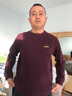 皮爾卡丹高檔純棉長(cháng)袖t恤男春秋加絨衛衣男裝圓領(lǐng)上衣新款寬松潮流打底衫T 酒紅7729-1款 加絨加厚 185/XXXL《170斤-190斤》 曬單實(shí)拍圖