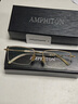Amphiton新款牛角半框眼鏡架純鈦超輕近視眼鏡男手工造可配鏡片大框眼鏡框 金色框 曬單實(shí)拍圖