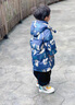 迪士尼（Disney）兒童羽絨服男中小童中長(cháng)款2024新款男孩寶寶三防洋氣冬季加厚外套 藍色 100 cm 曬單實(shí)拍圖