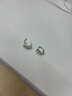 萱子（SHINE）優(yōu)雅奢華璀璨耳環(huán)小眾高級感耳扣通勤極簡(jiǎn)風(fēng)耳飾新年禮物 銀色+白色 2個(gè) 曬單實(shí)拍圖