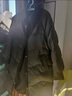 艾萊依時尚氣質羽絨服女款假兩件襯衫領中長款鴨絨服外套 炭黑S 曬單實拍圖