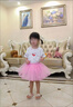 舞丘比兒童舞蹈紗裙女童半身裙短裙跳舞芭蕾舞舞裙蓬蓬裙練功服白色裙子 粉紅-4層微硬紗 S 小碼【身高100-120cm】 曬單實(shí)拍圖