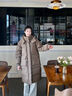 森馬（Semir）羽絨服女長款三防防風(fēng)保暖百搭2024冬季寬松連帽外套109724113022 曬單實(shí)拍圖