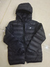 特步（XTEP）特步童裝男童白鴨絨羽絨服輕薄款2024新款兒童冬裝中大童保暖外套 純正黑 140cm 曬單實(shí)拍圖