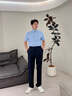 金利來(lái)短袖襯衫男【桑蠶絲/防水】春夏新款三防透氣易打理商務(wù)正裝襯衣 純色款ESSG09935006-天藍(lán)25 L 175/92A 推薦130-140斤 曬單實(shí)拍圖