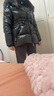 高梵黑金鵝絨服女王4.0五格短款羽絨服女 高定鉆石黑 S 曬單實(shí)拍圖