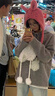 風(fēng)采兔 毛衣女2024秋冬新款日系復(fù)古卡通圖案減齡連帽套頭慵懶風(fēng)針織衫 灰色 均碼 曬單實(shí)拍圖