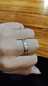 周百福 足純銀星河情侶戒指女男一求婚對戒尾戒紀念日生日禮物送女友 曬單實(shí)拍圖