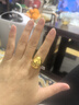 微奢妙珠5D無(wú)氰硬金黃金蛋面戒指女999足金ins風(fēng)時(shí)尚個(gè)性光面指環(huán)送禮新款 16號(hào)約3.45g 曬單實(shí)拍圖